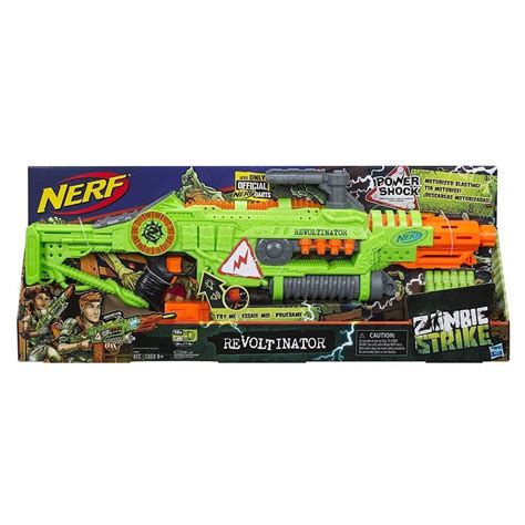 nerf zombie|NERF Revoltinator Zombie Strike Toy Blaster with Motorized Lights.